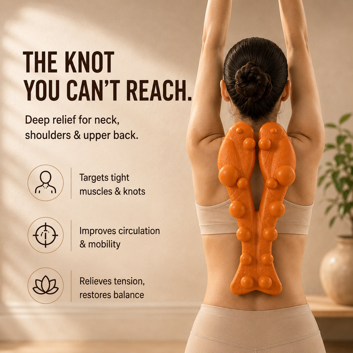 Valerra neck traction device relieving tension at the base of the skull