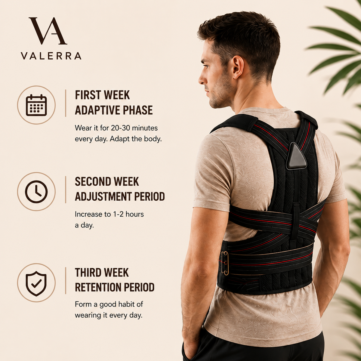 Valerra Posture Corrector Pro adaptive support phases