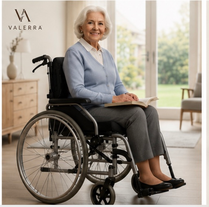 Valerra lumbar support cushion used in a wheelchair
