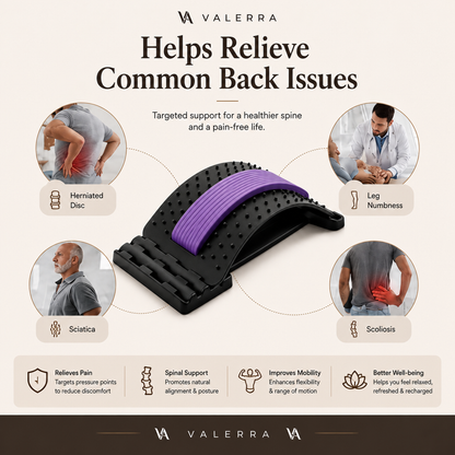 Valerra back stretcher helping relieve common lower back tension