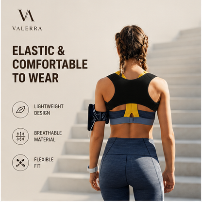Valerra posture corrector shown from behind on the upper back
